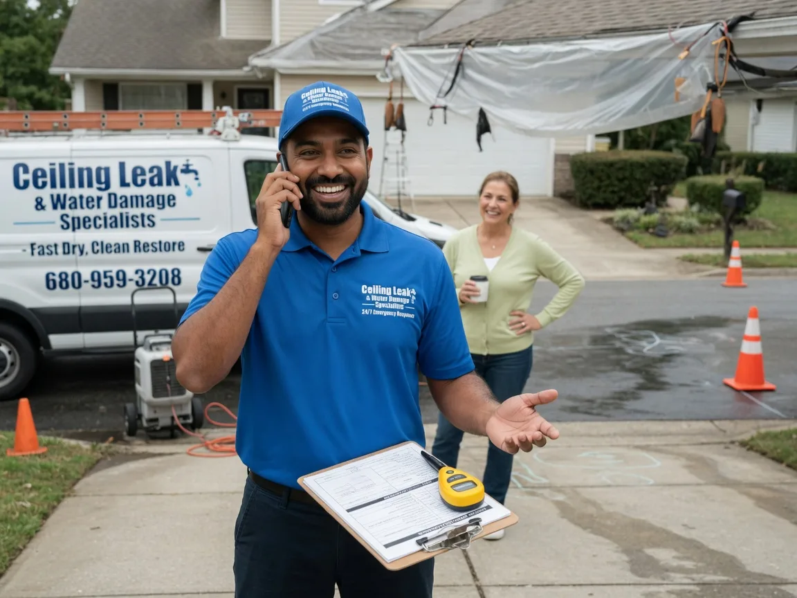 Ceiling Leak Cleanup Grand Chain, IL FAQs